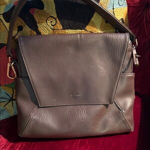 Matt & Nat Dark Brown Vegan Leather Messenger Bag